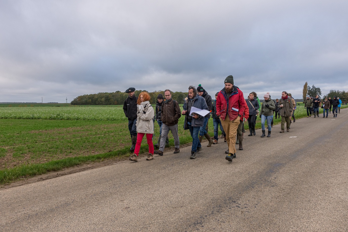 départ pour la visite de ferme