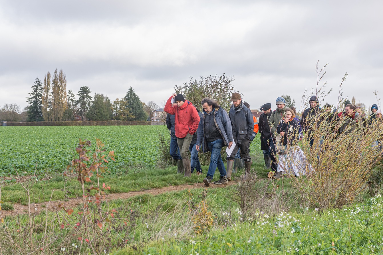 explication des plantations pendant la visite de ferme